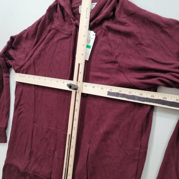 Hippie Rose Burgundy Red Sweater Hoodie Juniors Large - Picture 6 of 7